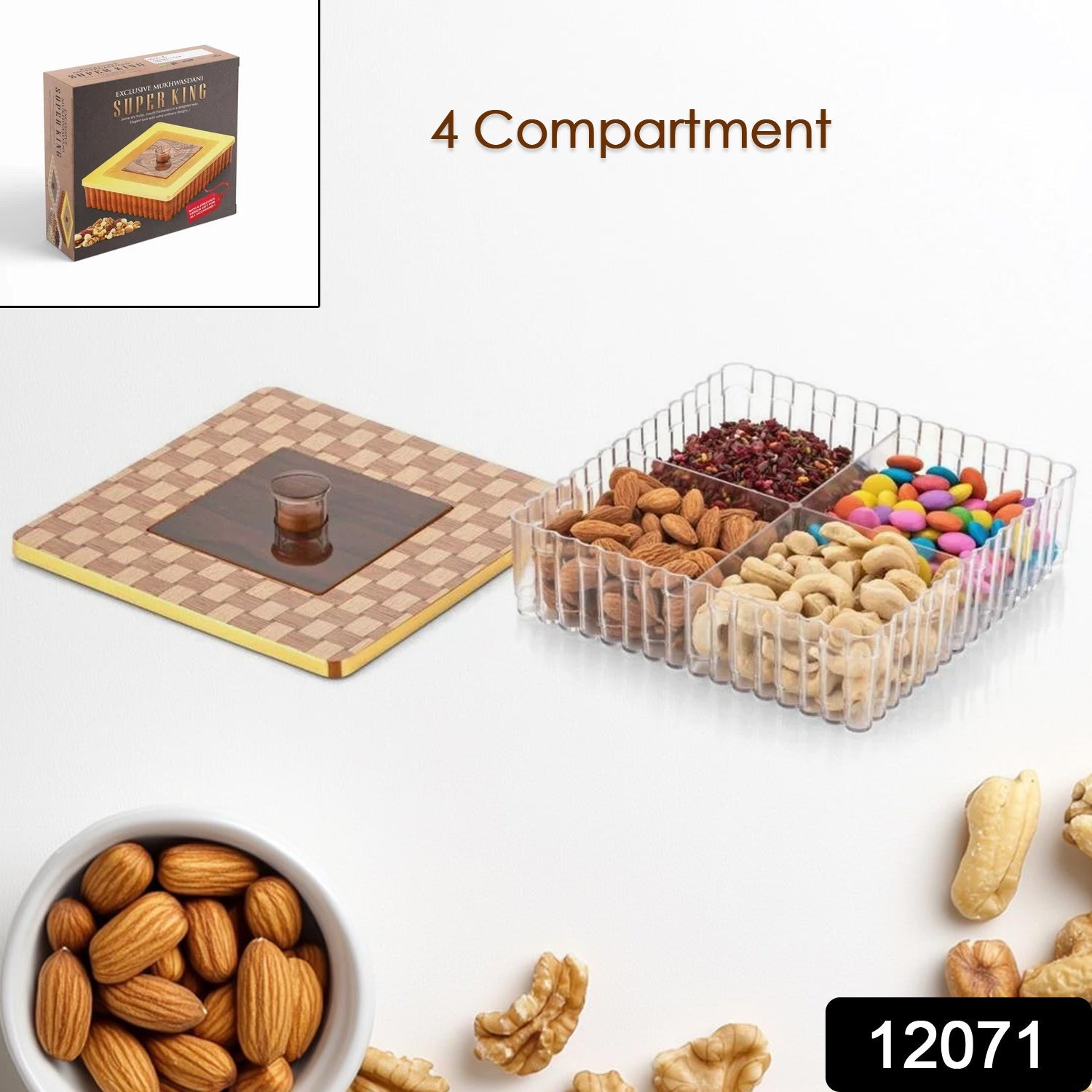 Super King Rotating Mukhvasdani Dry Fruit Box Super King Rotating Mukhvasdani Dry Fruit Box